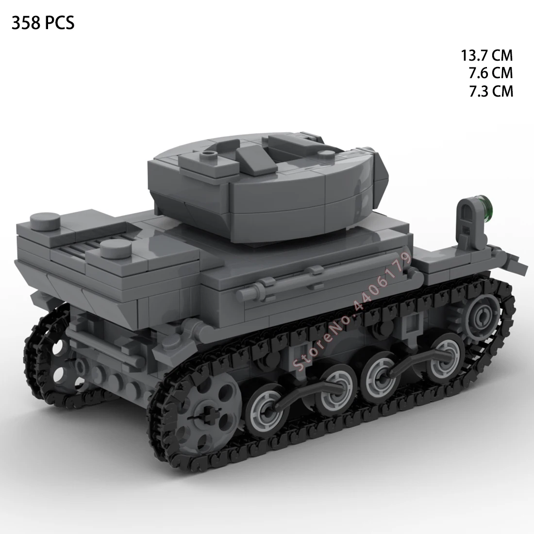 حار العسكرية WW2 الجيش الأمريكي M5 Howitzers عربة نارية المركبات الفنية بناء كتل blitzkrieg أسلحة الحرب الطوب لعب للهدايا #3