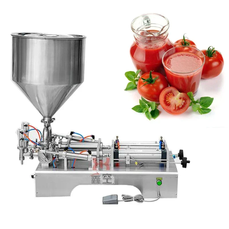 

PBOBP Semi Automatic Paste Food Filling Machine Honey Single Head Piston Pneumatic Liquid Filler Nozzle 8mm 4mm Business Machine
