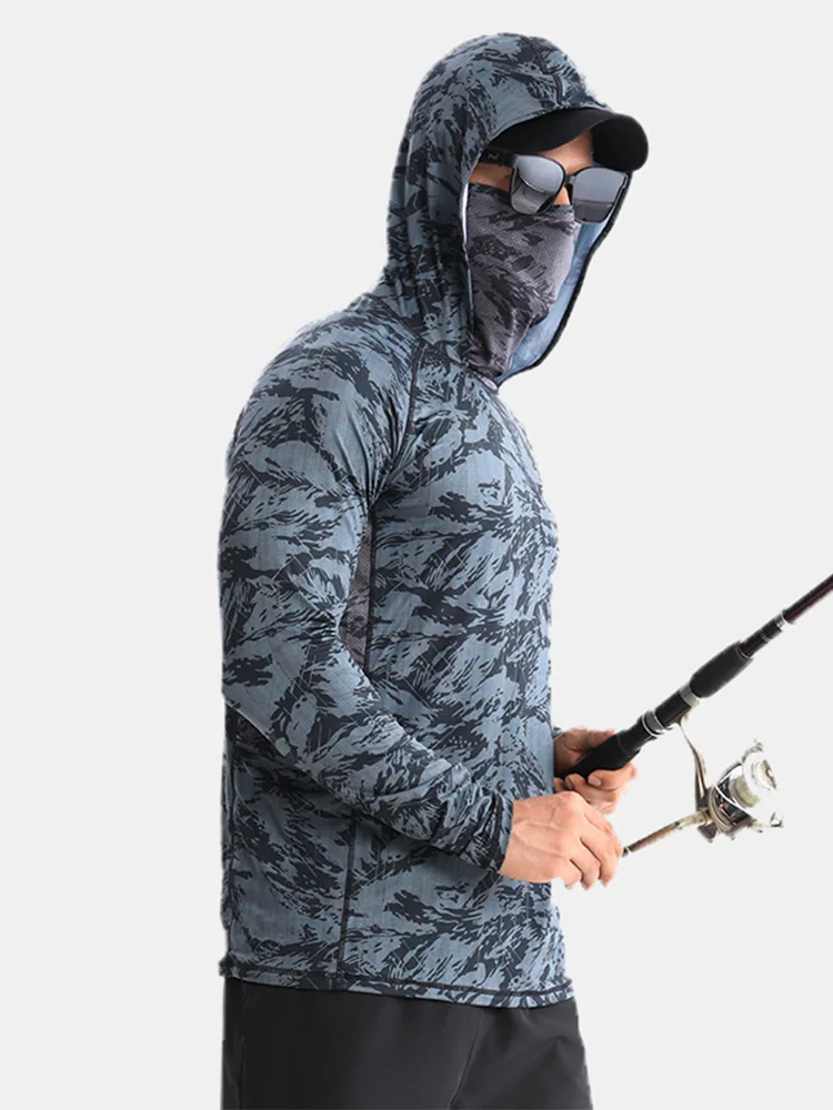 Shabat zomer sneldrogend vispak, ademende zonwerende kleding voor heren, heren Ice Silk UPF50+ UV-beschermingskleding