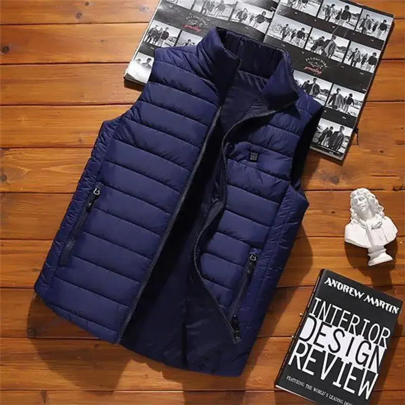 Electric heated vest Solid color fashion casual simple and versatile