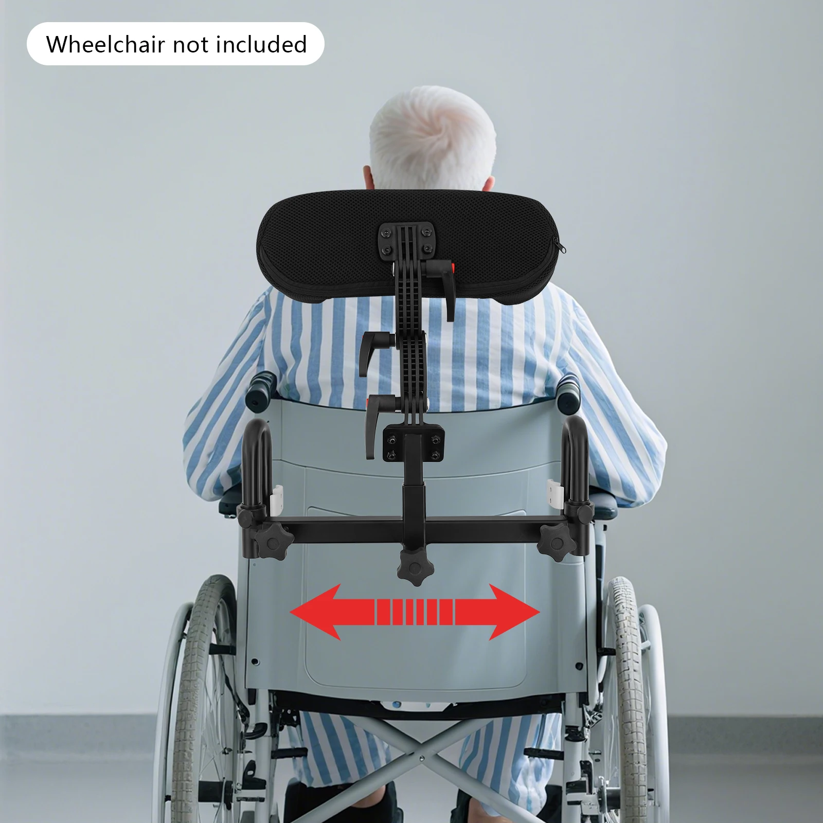 

Подголовник для инвалидной коляски с трехмерной регулировкой (высота/ширина/угол), подголовник для инвалидной коляски, подушка из искусственной кожи, поддержка головы