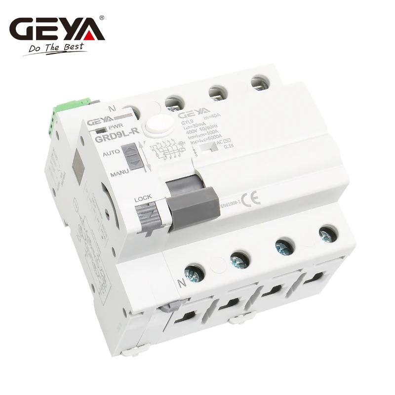 GEYA GRD9L Smart RCCB Auto Recloser RS485 Remote Control Residual Current Circuit Breaker 4P 40A 63A RCD RCCB ELCB