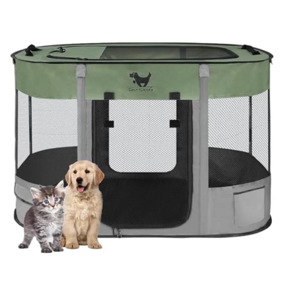

Складной манеж для собак и кошек, переносной вольер для щенков и средних собак со съемным тентом, для дома и улицы, для путешествий