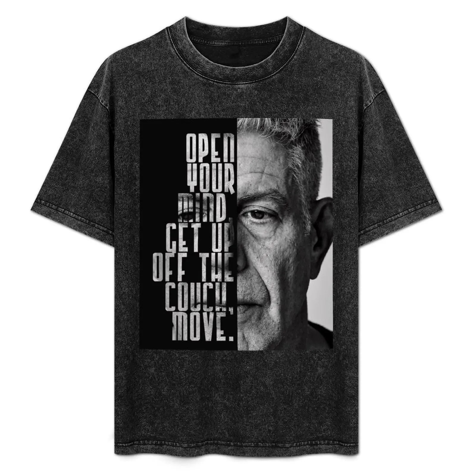 

Motivational quote of celebrity chef Atnhony Bourdain T-Shirt Lightweight Basic Short Sleeve Shirt