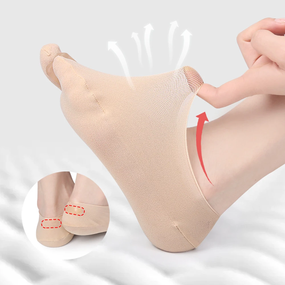 Calcetines ortopédicos de silicona para corrección de juanetes, Corrector de Hallux Valgus, separador de dedos de los pies, herramienta para el cuidado de los pies, 1 par