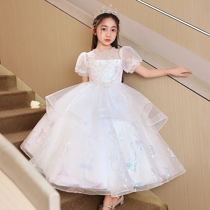 New High-End Princess Dress for Girls for Weddings, Flower Girl Performances, Piano Recitals, and Host Events