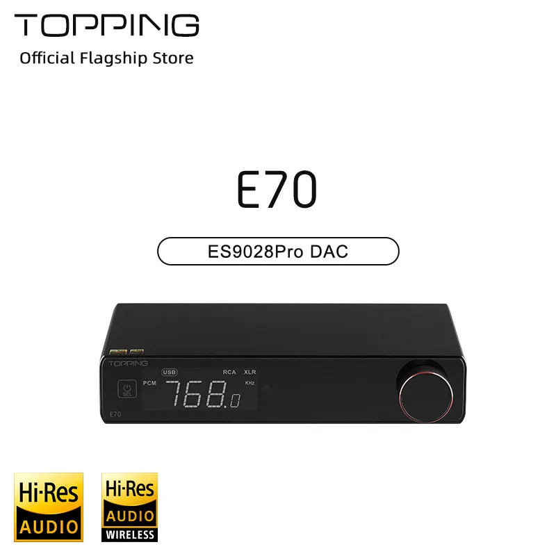 TOPPING E70 Fever Hifi Audio Decoder ES9028PRO DAC Hard Decoder DSD Bluetooth 5.1