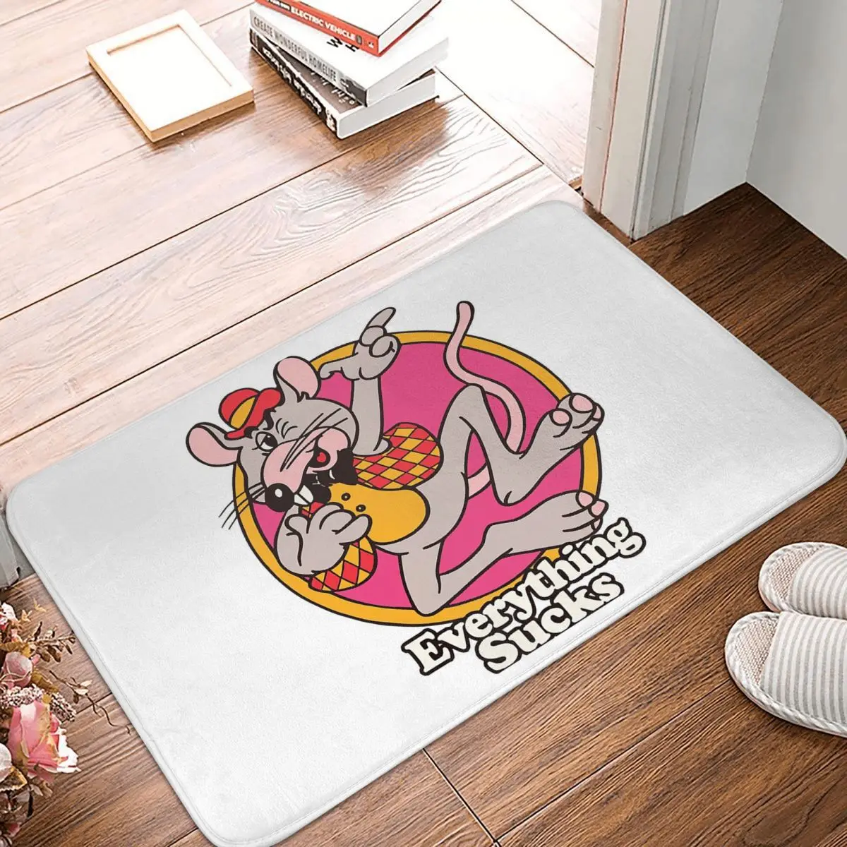 Everything Sucks Chuck E Cheese Anti-slip Doormat Floor Mat Absorbent Mat Carpet Rug for Kitchen Entrance Balcony Footpad Mats