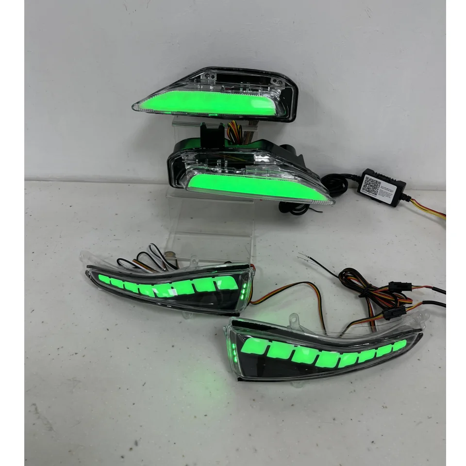 Fit for Q50 2014-2021 Daytime Running Light Side Mirror Light Front Bumper Sequential RGB Combo Set