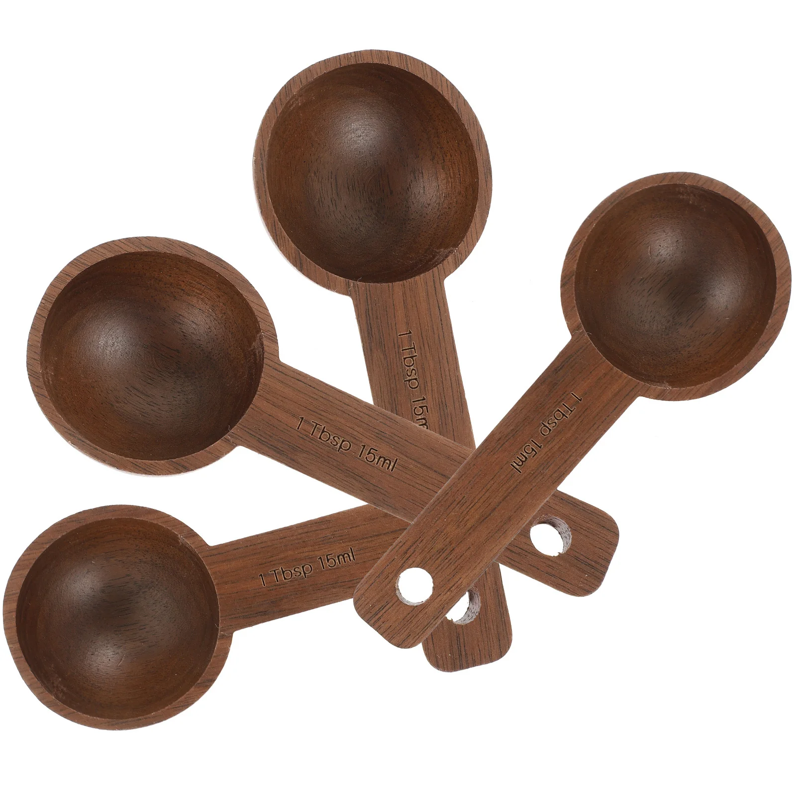 

4Pcs Exquisite Craftsmanship Wood Coffee Scoops Iridescent Colors Dishwasher Safe Convenient Seasoning Spoon for Ground Coffee