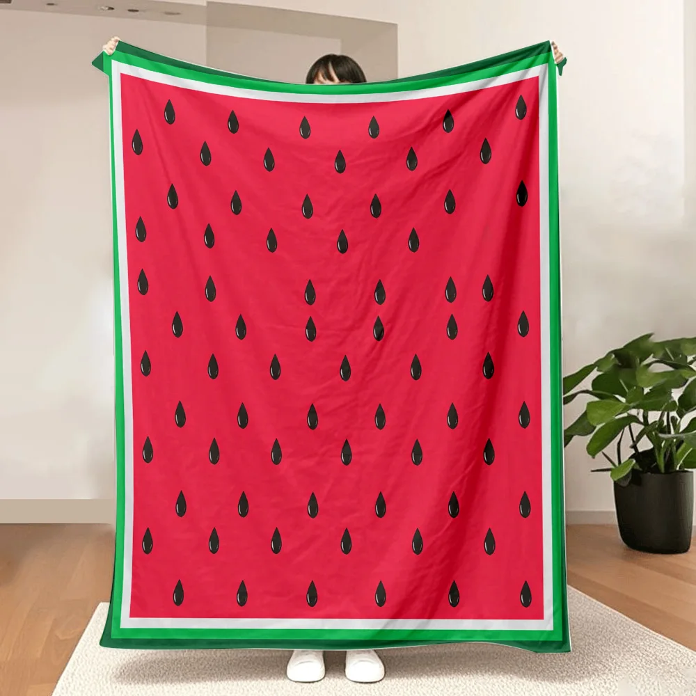 Watermelon Slice Throw Blanket - Fun and Fresh Summer Fruit Design, Perfect for Bed, Sofa, or Outdoor Use, Soft and Cozy for