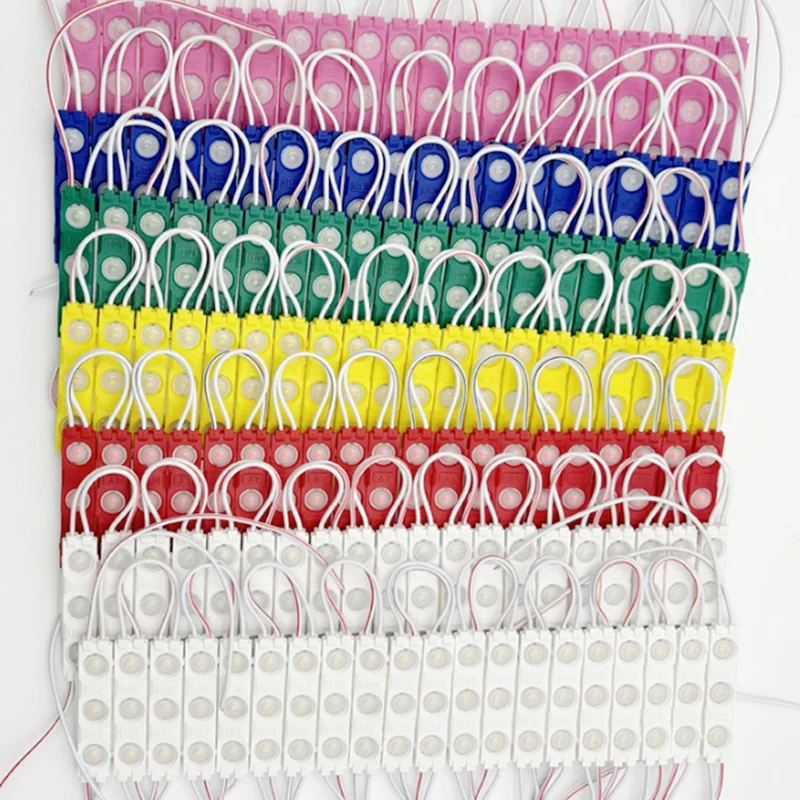 200pcs 1.5W 3LED Module DC12V 2835 Injection Light Advertisement Design Sign Backlight Shop Banner Waterproof IP65 White