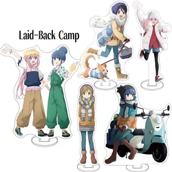 Anime Laid-Back Yuru Camp Shima Rin Kagamihara Nadeshiko Acrylic Stand Figure Display Cosplay Charm Cartoon Desktop Model Plate