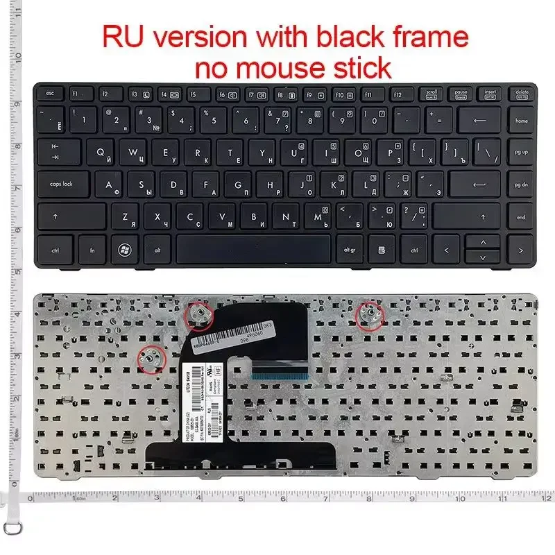 

New US/RU Keyboard For HP EliteBook 8470 8460 8460p 8470B 8470P 8460w ProBook 6460 6460b 6470 laptop Without Point stick NEW