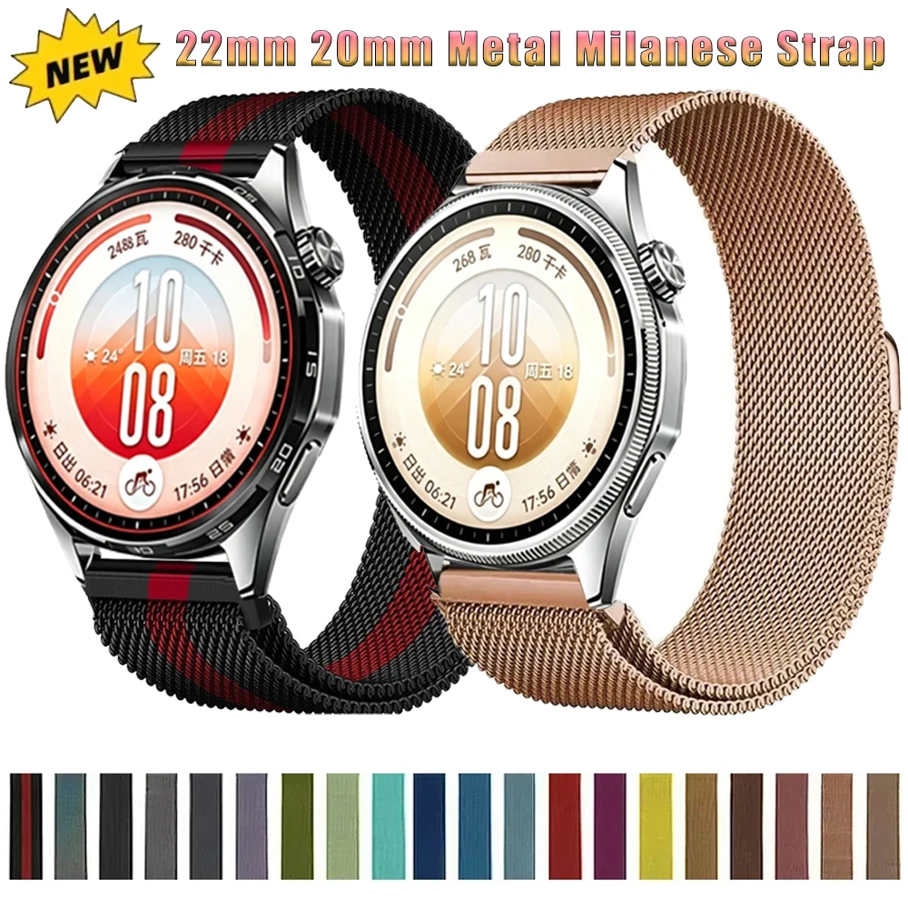 22mm 20mm Metall-Milanese-Armband für Huawei Watch GT7-6-5-4 Pro GT Runner 2/Ultimate 2 Magnetisches Armband für Huawei Watch 5 46mm
