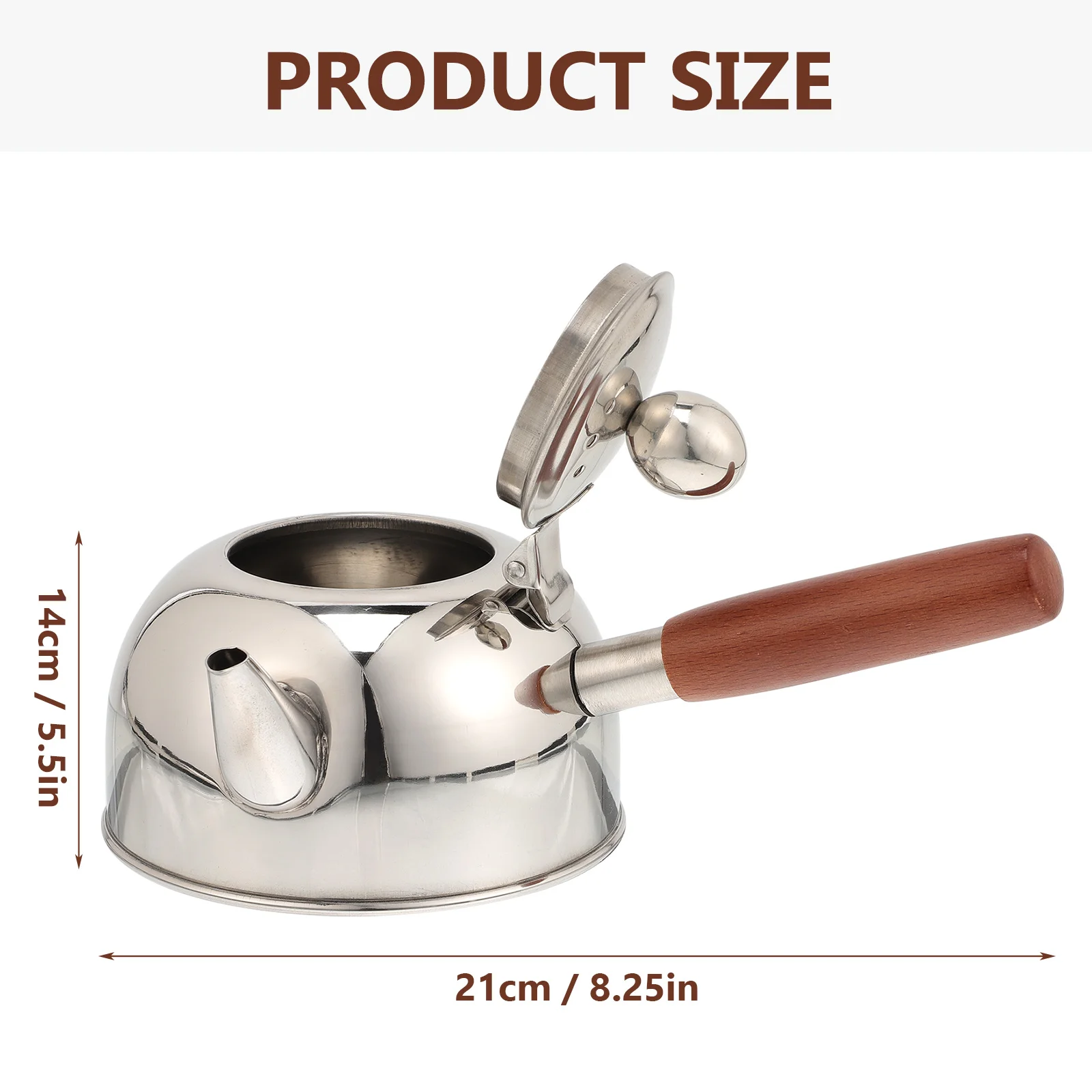 Side Handle Kettle Stainless Steel Whistling Water Pot for Stovetop Boiling Tea Coffee Anti Scalding Comfortable Grip