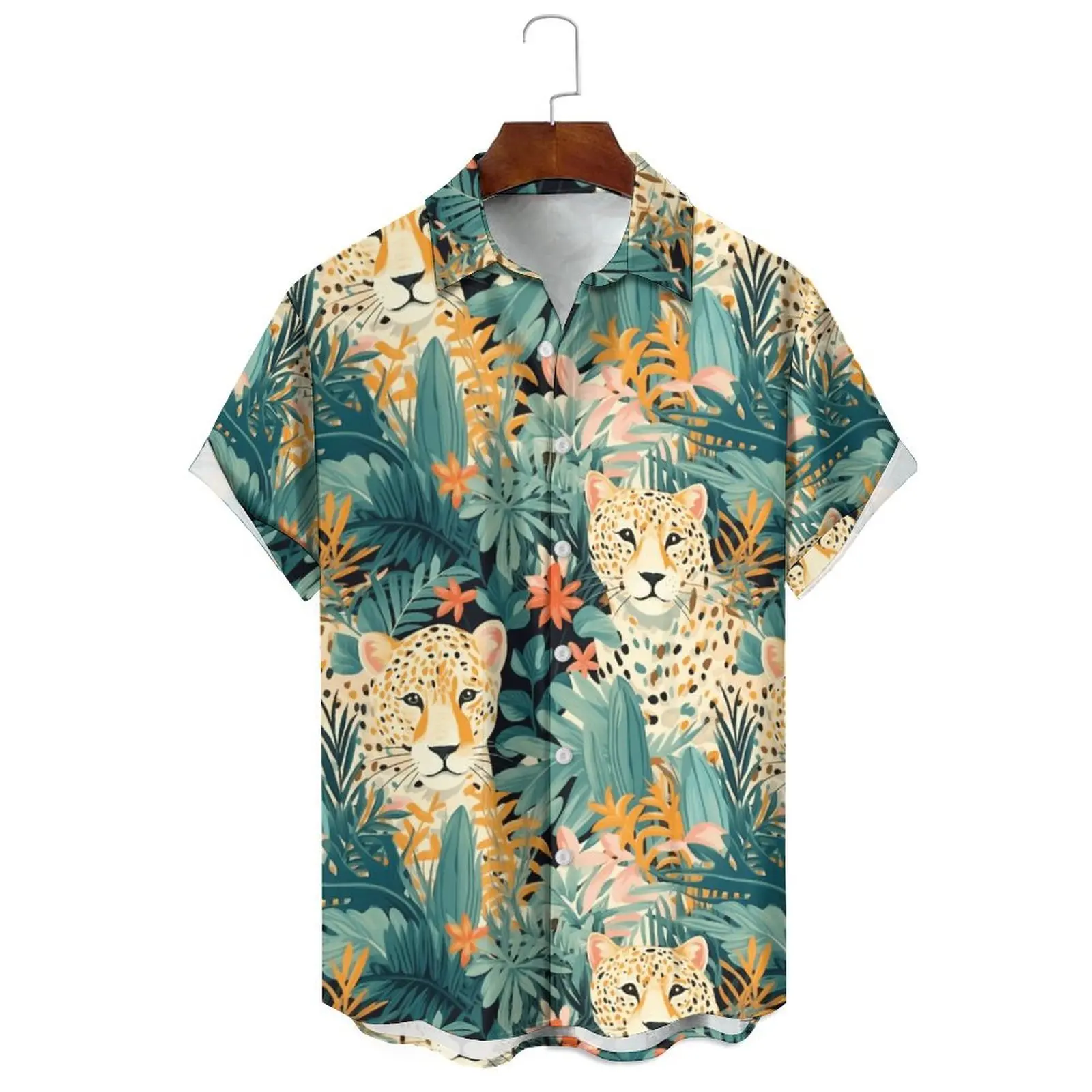 

Men's/Women's Summer Cartoon Animal Illustration Print Fashion Style Variety Summer Fashion Loose Casual Short-Sleeved Shirt