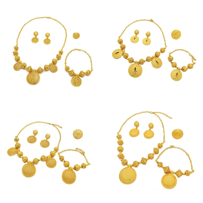 

Exquisite Women's Jewelry Set Necklace Earrings Adornment For Festive Event