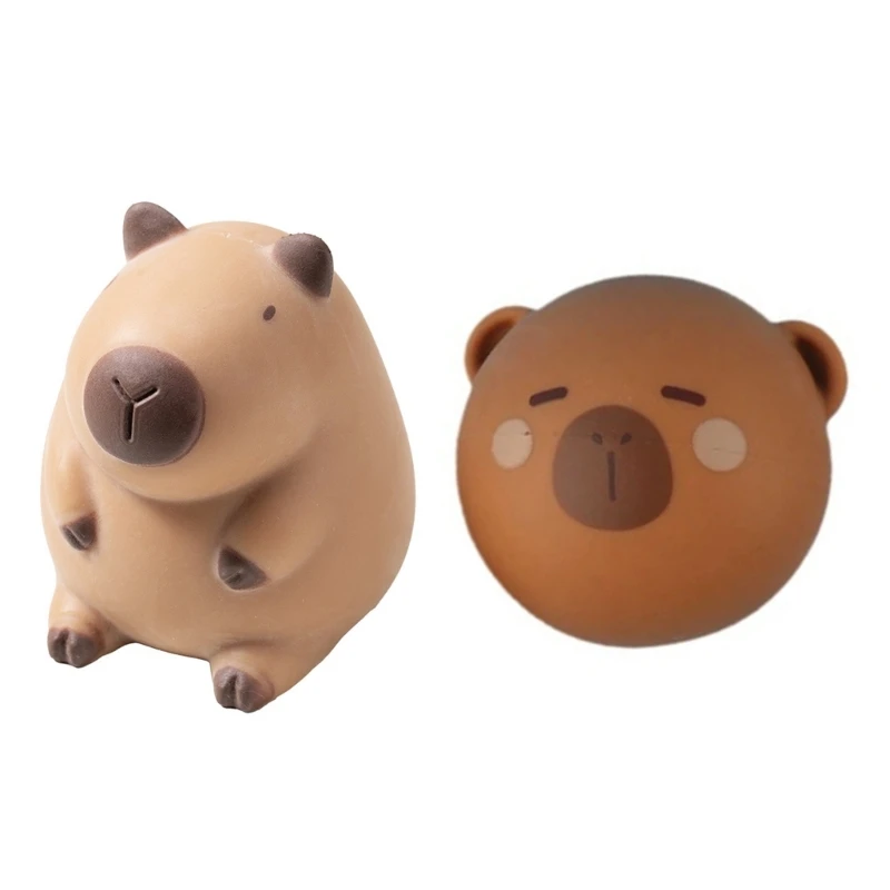 Stress Relief Toy for Adult Hand Squeeze TPR Capybara Toy Squeeze Anxiety Toy Home Decor Child Office Goodie Bag Fillers