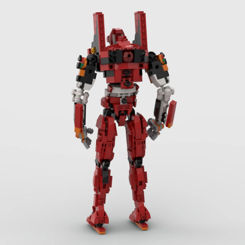 MOC-221180 Научно-фантастическое аниме Mecha Cyber Robot 02, строительный блок, модель кирпича, креативные подарки, высококачественное украшение для рабочего стола, 861 шт.