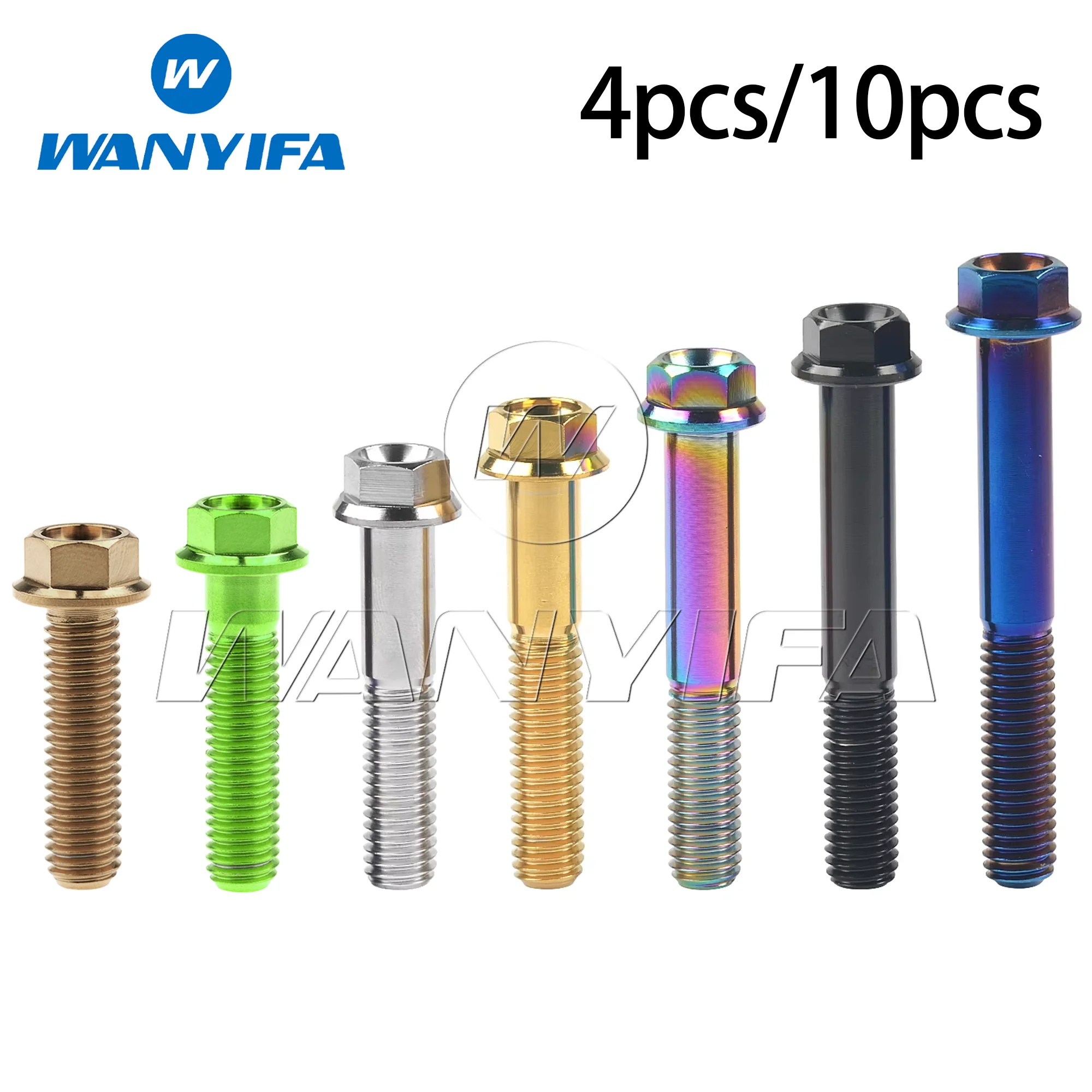 

Wanyifa титановые болты М8 с шестигранной головкой 4/10 шт.