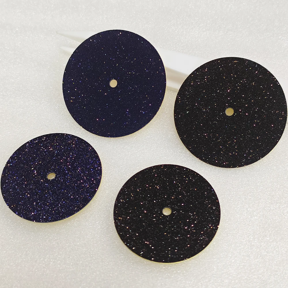 31mm/34.8mm Watch Dial NH35 Stone Dial No Calendar Window Starry Sky Dial Blue/Black Peacock Stone Dial NH35/Miyota8215 Movement