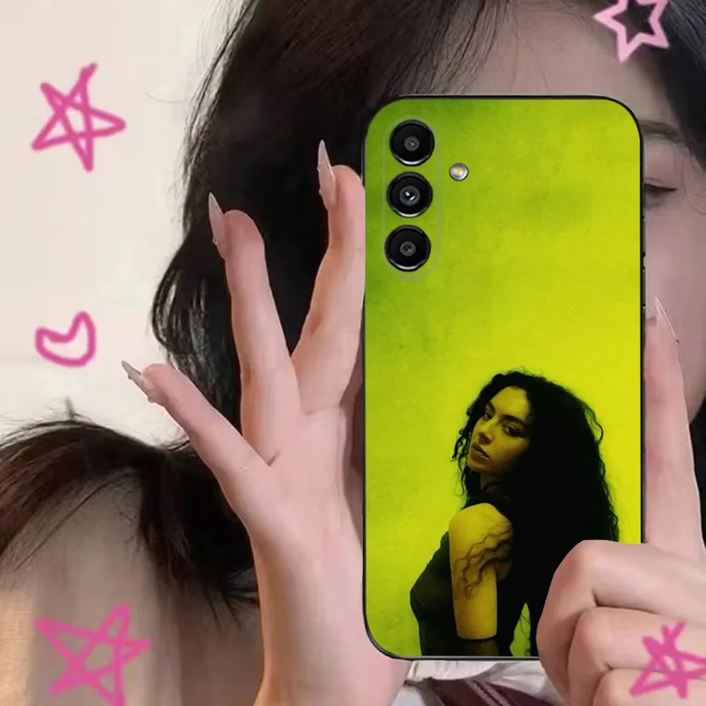 Singer C-Charli XCX BRAT  Phone Case For Samsung S24,S21,S22,S23,S30,Ultra,S20,Plus,Fe,Lite,Note,10,9,5G Black Soft Cover