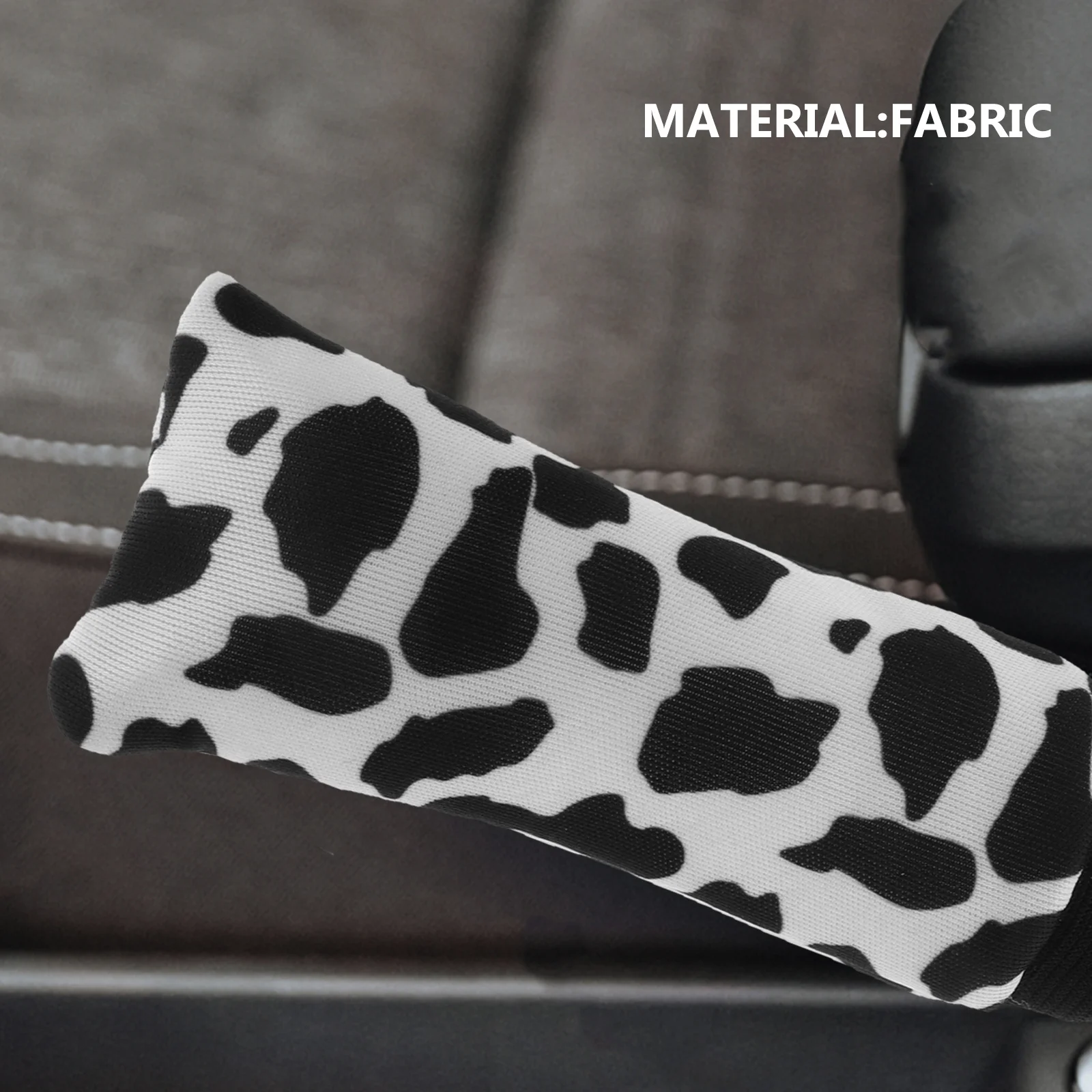 

1Set Shift Knob Cover Cow Print Fabric Gear Shifter Protector Car Interior Accessory Handle Cover Gear Stick