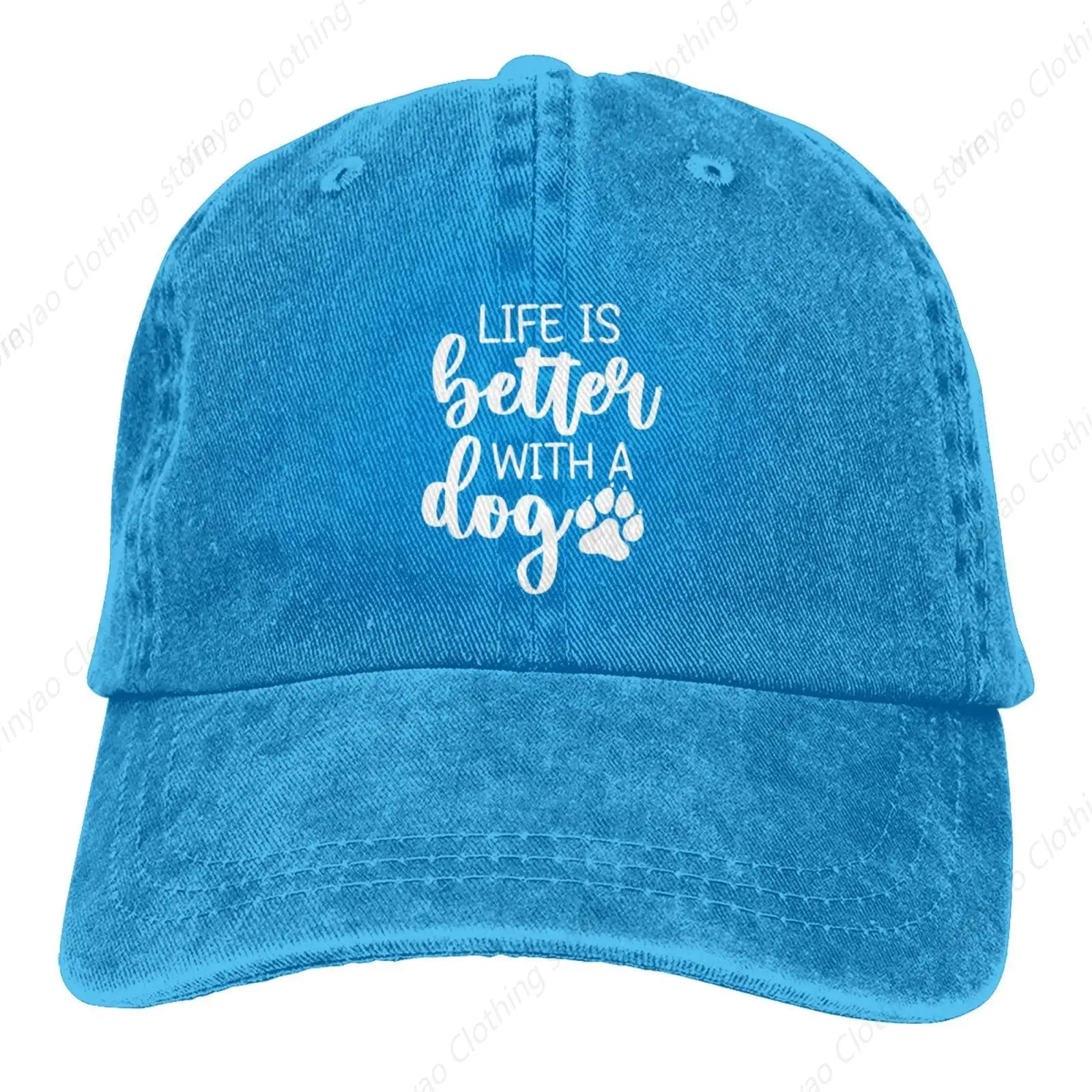 

Dog Footprint Pattern Baseball Hat Outdoor Sports Cowboy Hat Fashion Hat