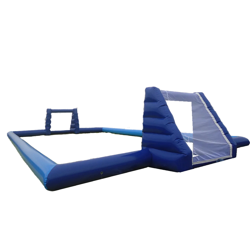 インフレータブルサッカー場 商業レンタル カスタムインフレータブルフットボールコート 大人と子供のための床付きバウンシーピッチ