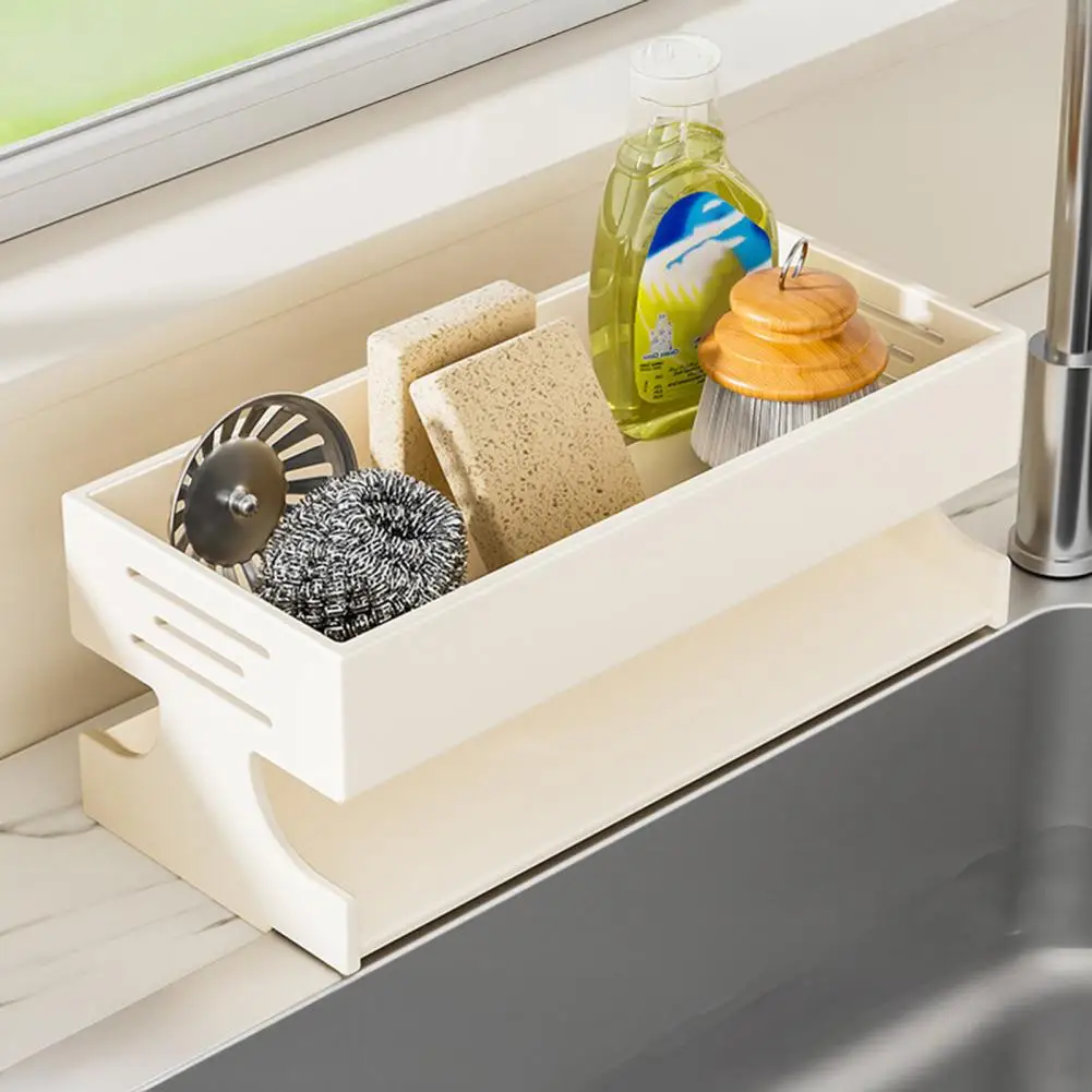 

Rag Holder Multi-purpose Kitchen Storage Rack with Sponge Holder Drain Basket for Sponges Rags Supplies Sink for Kitchen