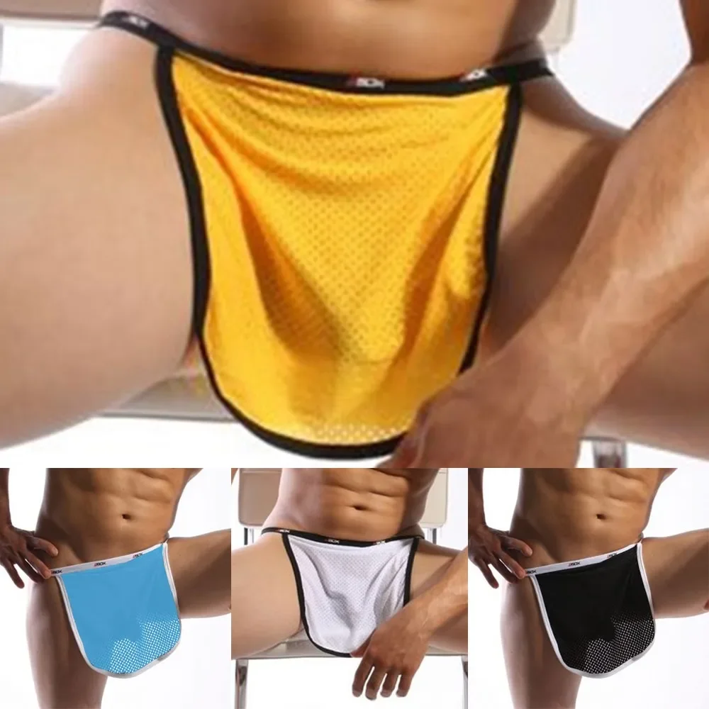 Mens Underpant Sexy Underwear Sissy Slip Briefs Breathable Trunks Comfy Thong Sleep Lounge Pajama Male Sauna Hot Spring Lingerie