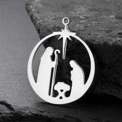 My Shape 5 pcs Prayer Believers Pendants Stainless Steel Bible Verse Prayer Charms Christian Jewelry Making DIY Valentine's Day