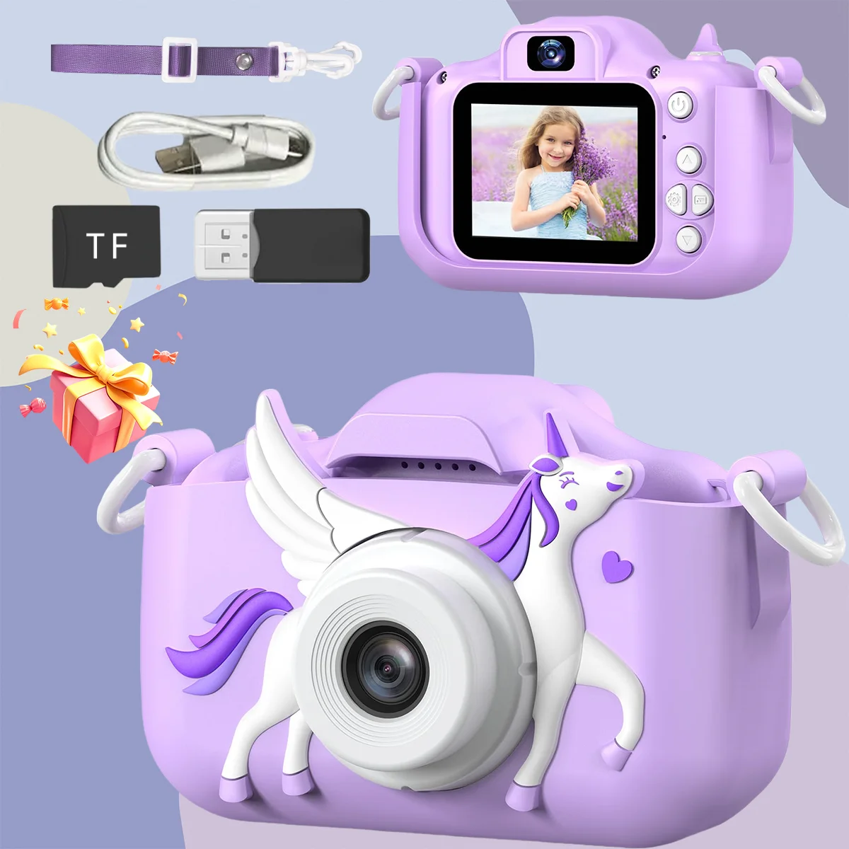 ids カメラ デジタル - かわいい、丈夫で使いやすい、1080P 写真/動画撮影、幼児向け（3～10歳）、3～12歳のお子様への最高の贈り物