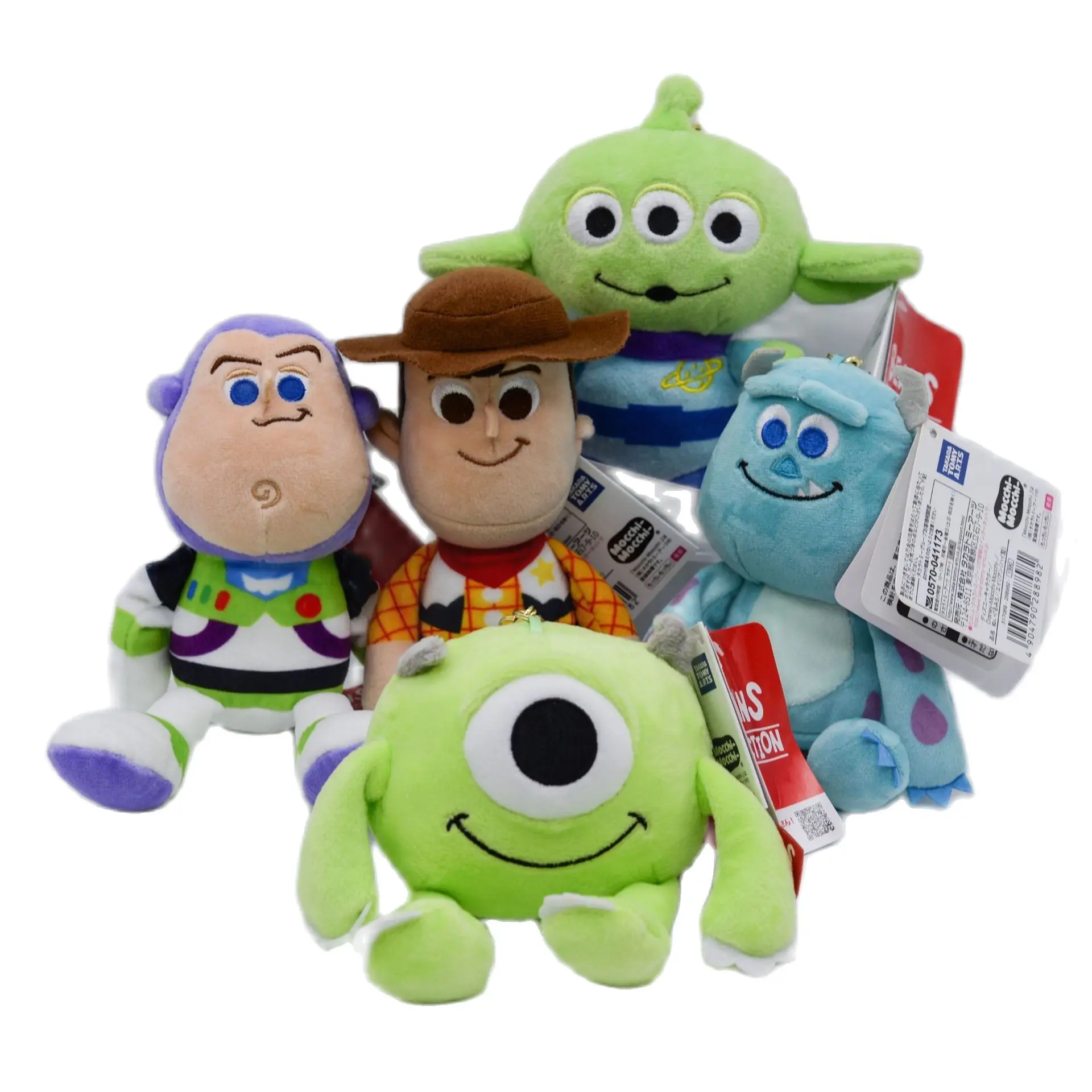 Toy Story Plush Stuffed Dolls Cartoon Woody Buzz Lightyear Mike Sullivan Alien Figure Plushies Doll Bag Pendant Toys Kids Gift