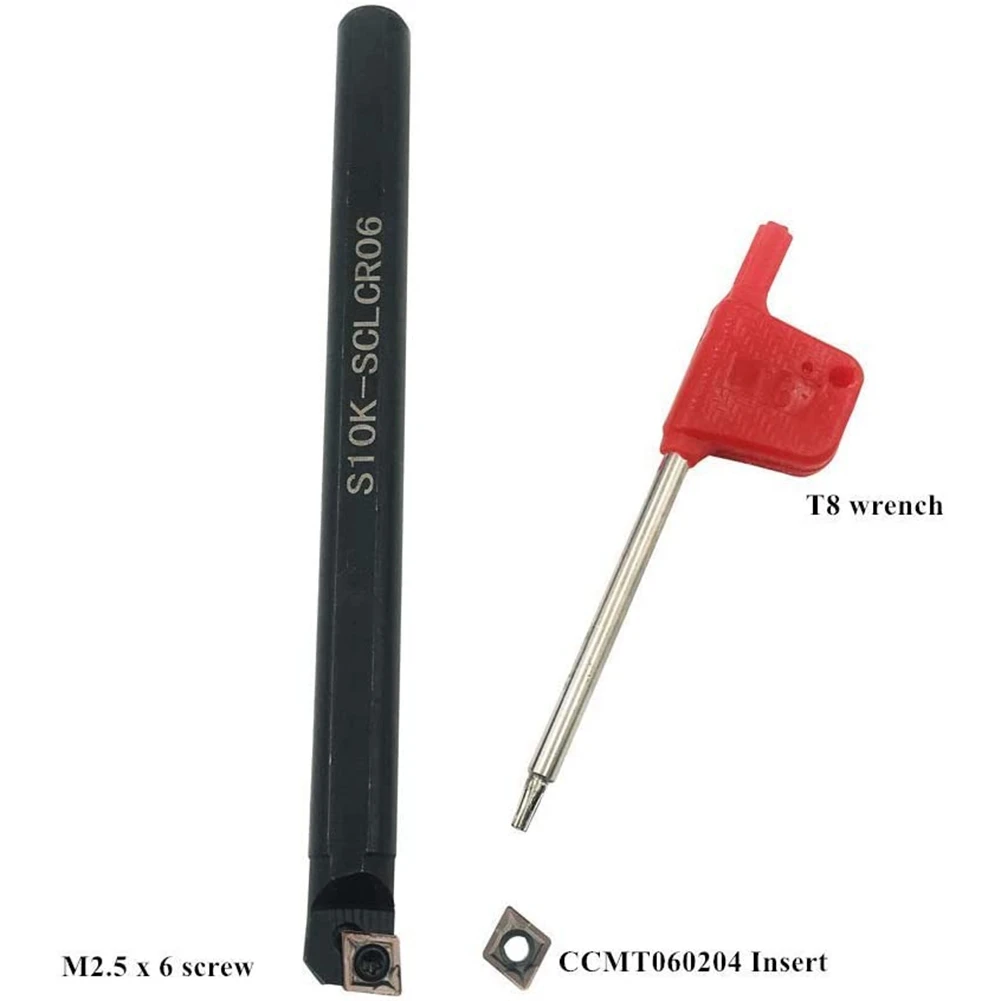 

95-градусный S08K/S10K/S12M-SCLCR06 Расточная оправка для внутренней токарной обработки CCMT060204 Твердосплавные вставки для обработки стальных деталей-AT30