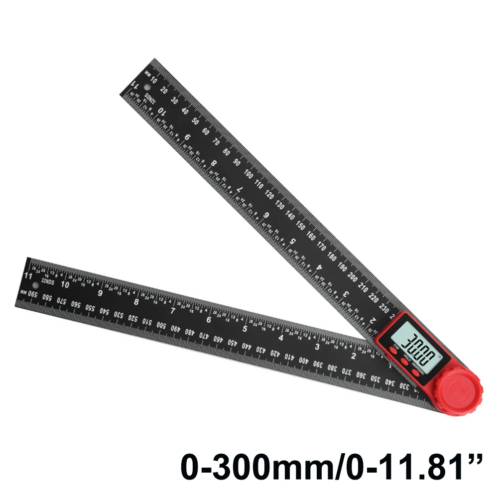 200mm 300mm Electronic Protractor 0-360° Digital Angle Ruler Inclinometer Angle Finder Digital Angle Gauge internal and external