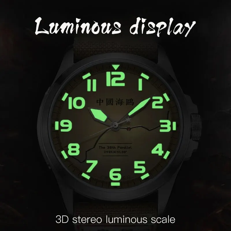 Seagull Montre Homme Automatic Mechanical Wristwatch Military Luminous Watch Commemorative Edition Army Watch For Men 6109