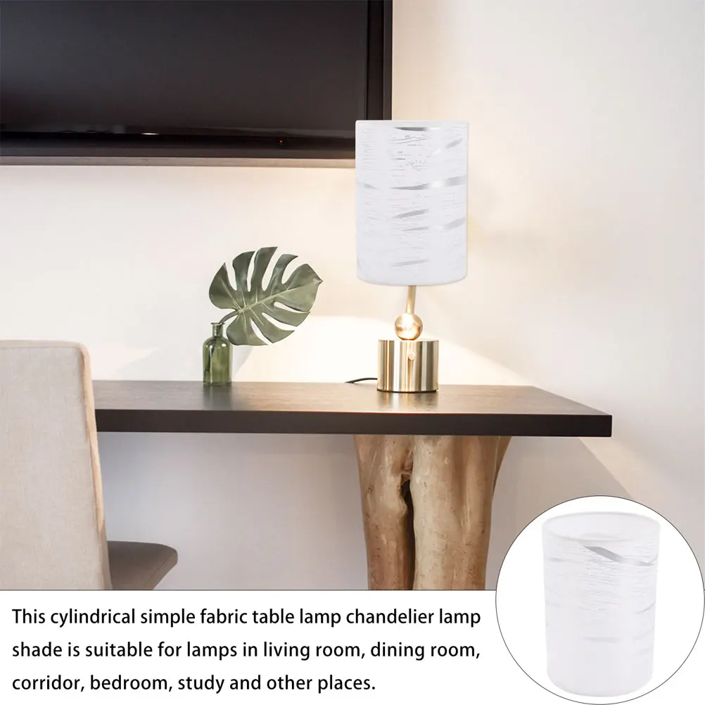 

Fabric Lampshade Cloth Art Decorative Cylinder Cover Drum Simple Home Bedroom Study Hotel Wide Usage Sturdy Protection
