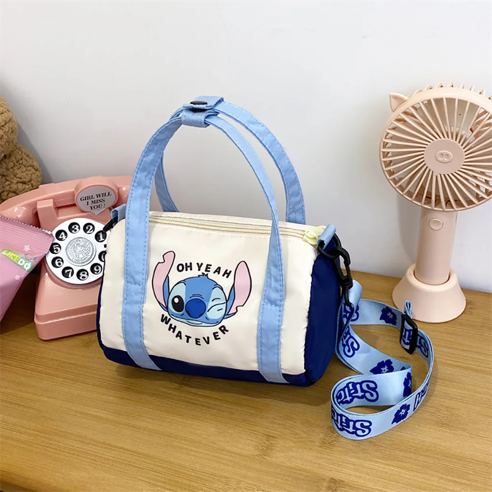 Bolso tipo cubo de lona de punto, bolso bonito de dibujos animados, bolso cruzado informal que combina con todo, bolso de mano portátil de Anime,