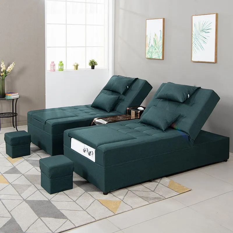 Popular Beauty Nail Salon Furniture No Plumbing Luxury Pink Relax Massage Foot Spa Pedicure Chair Without Bowl