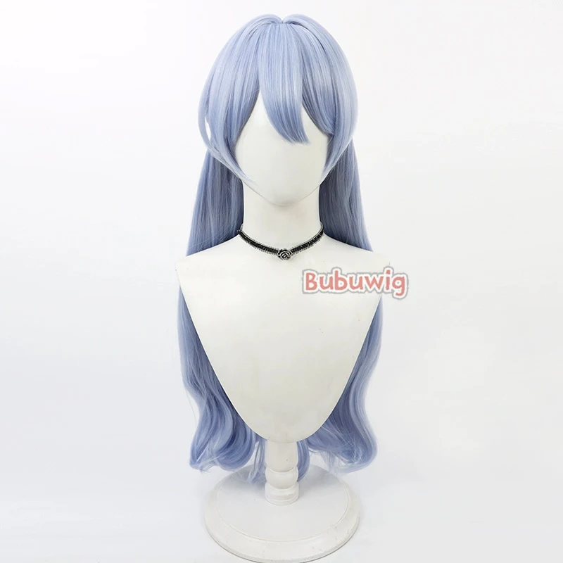 Bubuwig Synthetic Hair Robin Cosplay Wigs Game Honkai: Star Rail Robin 100cm Women Long Wavy Light Blue Cos Wig Heat Resistant