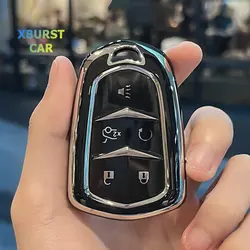 For Cadillac ATS XTS XT5 XT4 CT6 XT6 CTS DTS ESV STS ELR TPU Shell Fob Holder Car Key Case Cover Keychain Protector Accessories