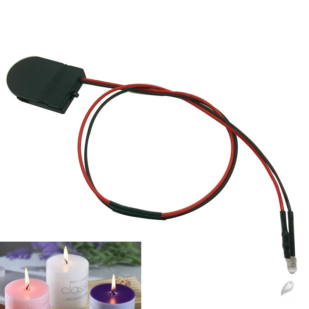 30PCS transparent LED diodes 3MM 5MM CR2032 suitable for red/green/blue/single flashing candle flashing 35cm pre cable