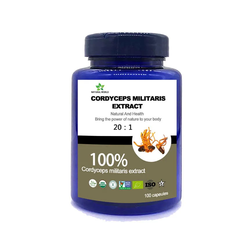 Natural Cordyceps militaris extract 100pcs/bottle 100% Cordyceps militaris extract