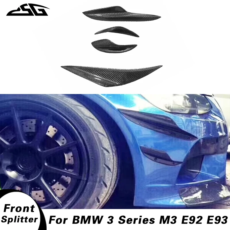 

Front Spoiler Canards Vent Trim Carbon Fiber For BMW 3 Series M3 E90 E92 E93 Car Front Bumper Splitters