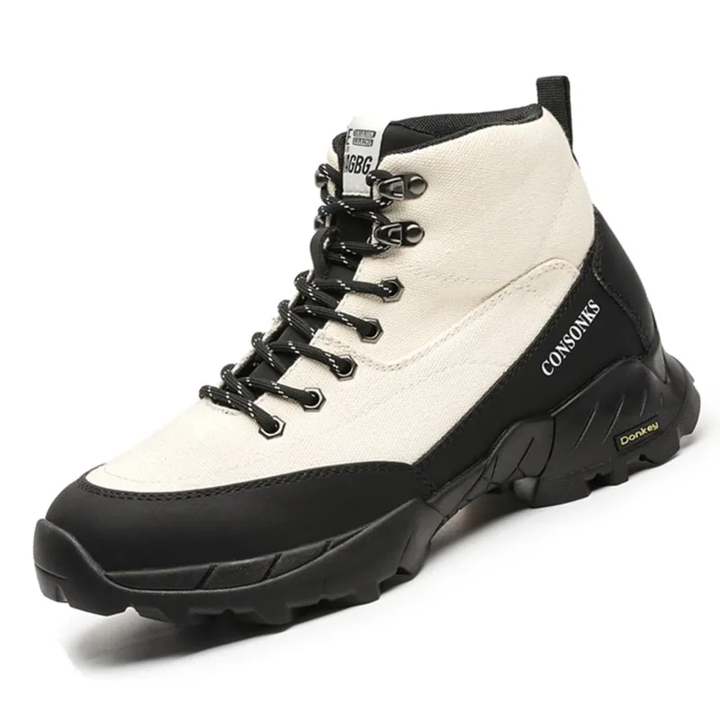 

2025 Hot Sale Hiking Shoes For Men Black White Outdoor Walking Shoe Nens High Top Trekking Boots Man Anti Slip Camping Shoe