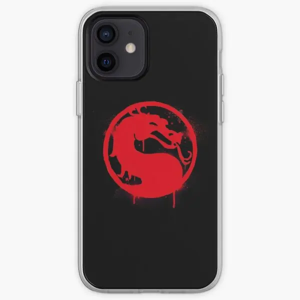 Mortal Kombat Splatter Grafitti Emblem  Phone Case Customizable for iPhone X XS XR Max 11 12 13 14 Pro Max Mini 6 6S 7 8 Plus