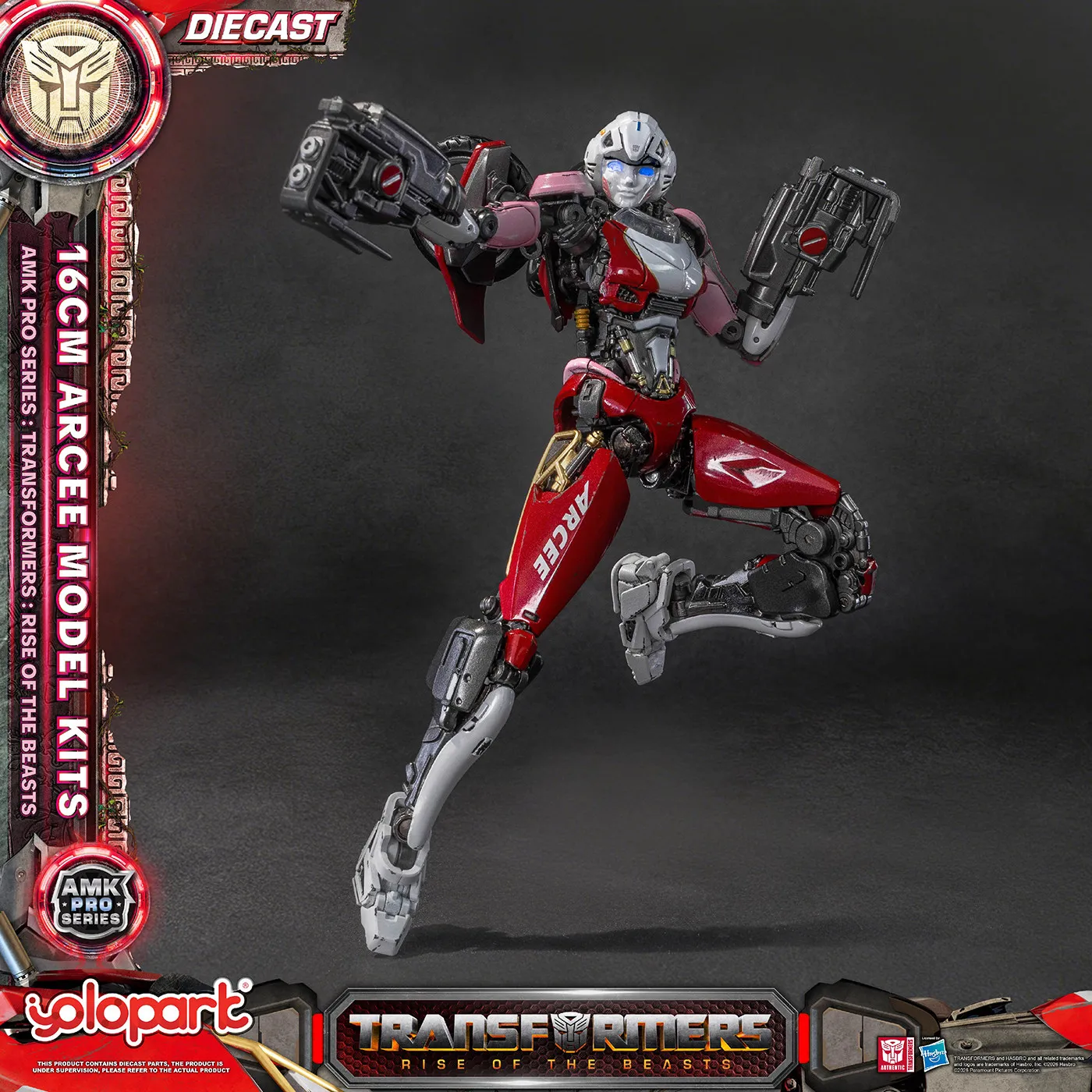 Yolopark Transformers Arcee Action Figure Amk Pro 16Cm Diecast Pre Assembled Movable Model Collectible Toy