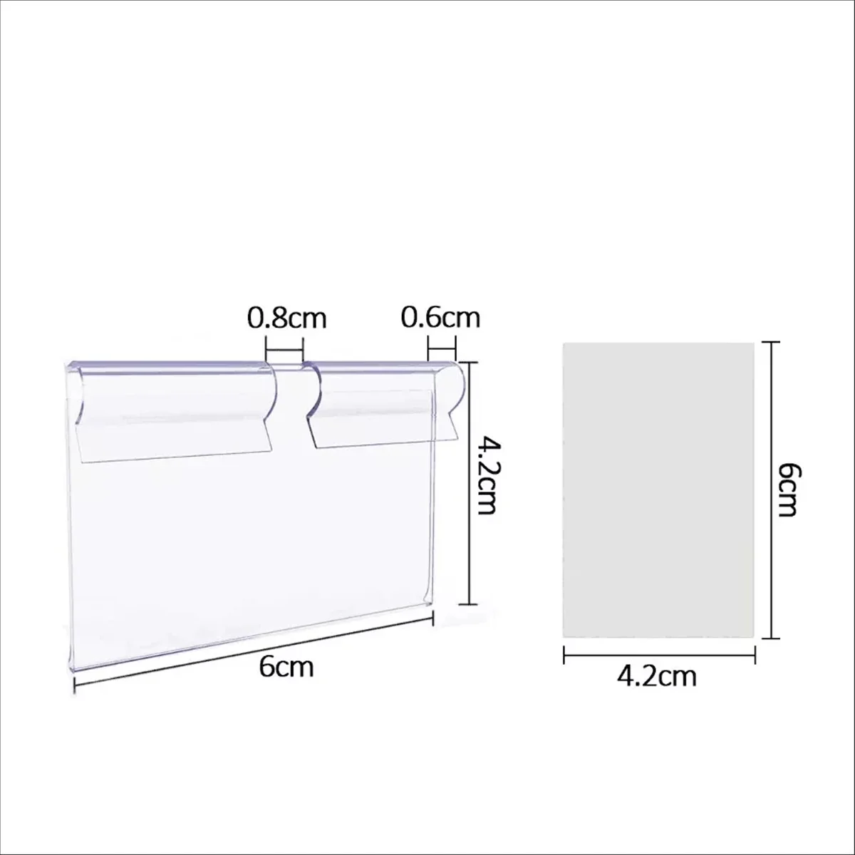 البلاستيك البلاستيكية الرف شرائط البيانات حامل قصاصة سعر البضائع المتحدث تسجيل التسمية عرض لاصق الظهر 20 قطعة مع كرتون